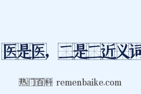 医是医，二是二近义词是什么意思的图片